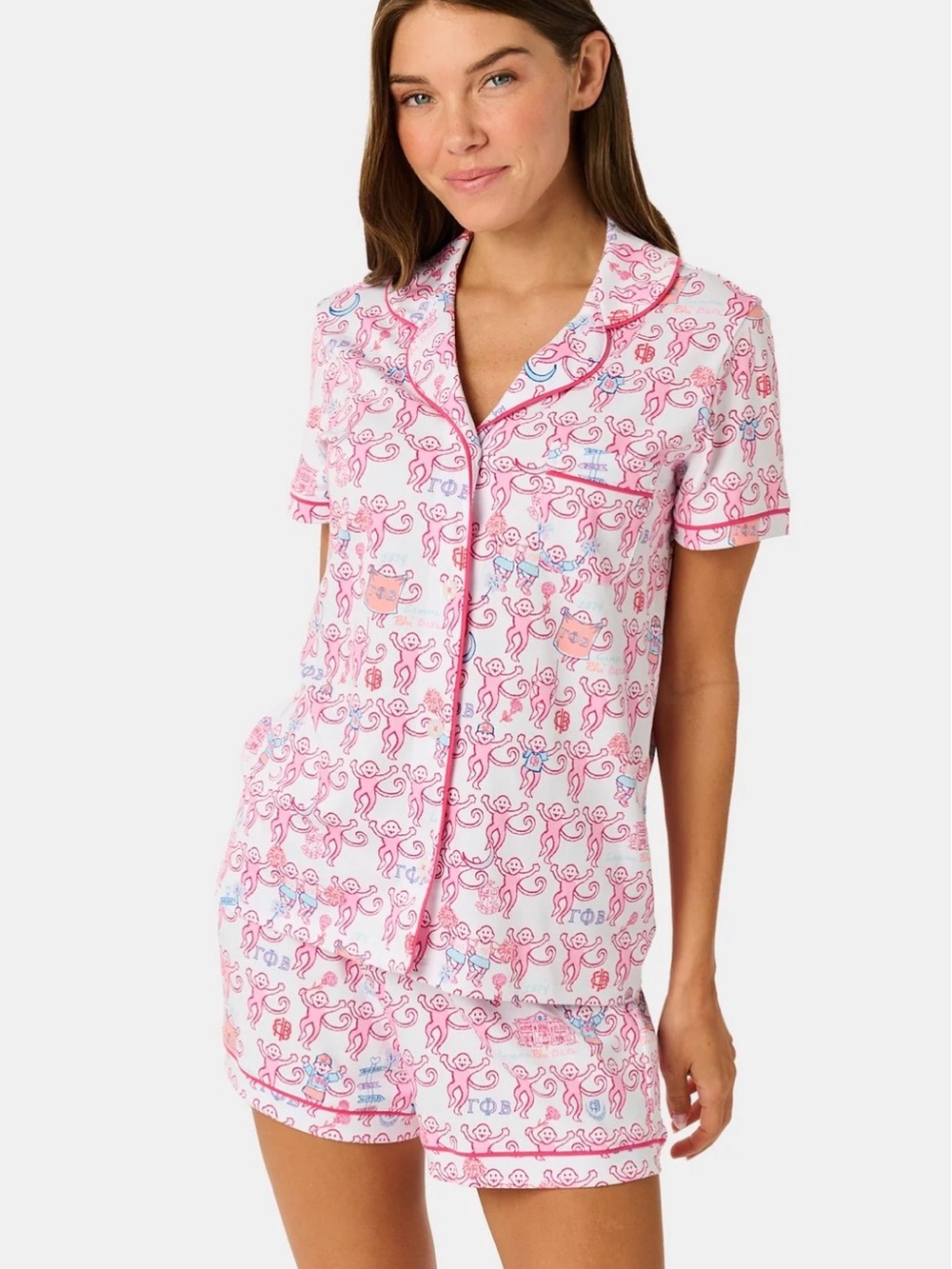 Roller Rabbit Gamma Phi Beta Monkey Polo Pajamas